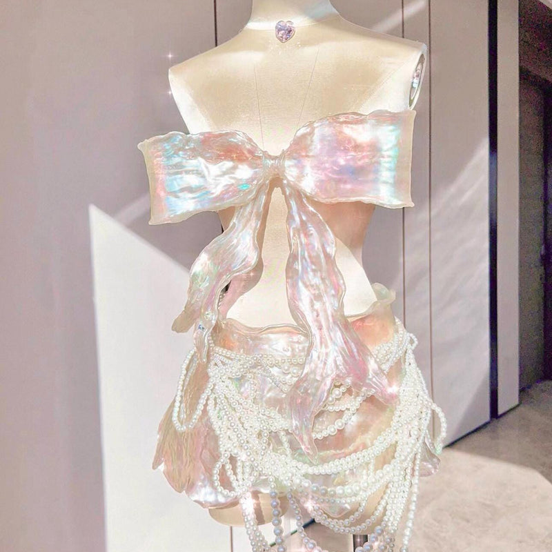 Exquisite 3D Butterfly Motif Backless Dress — Sexy EDM DJ Style