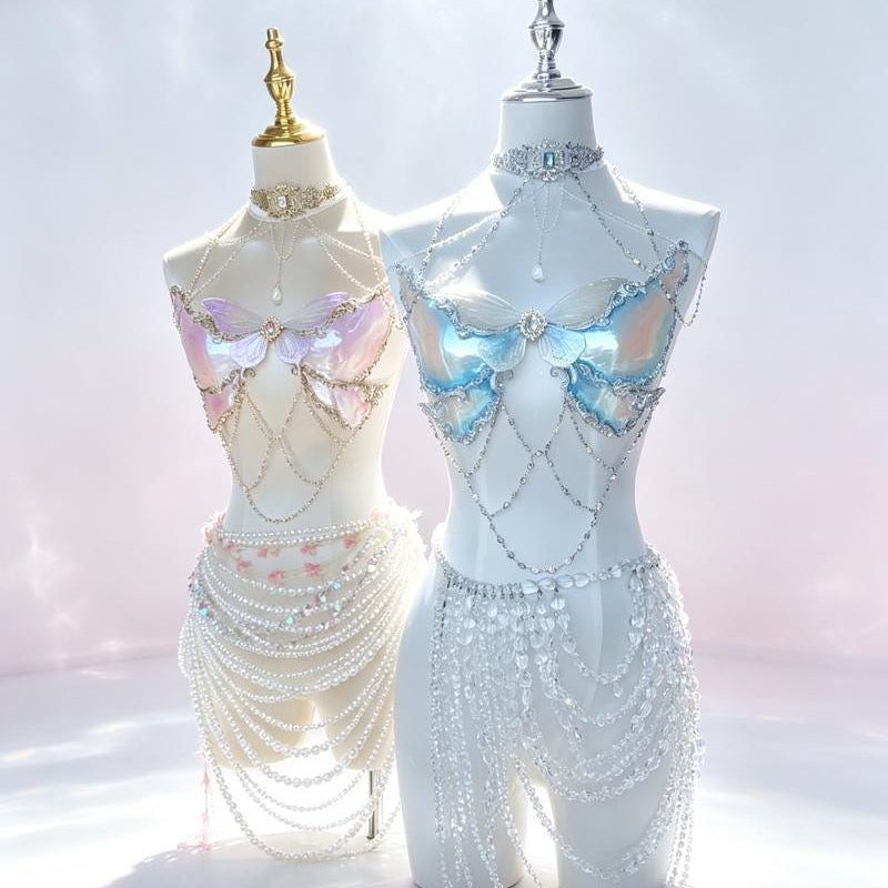 Heavily Embellished, Handcrafted Resin 3D Mermaid-Themed Vest — Halloween Gift / EDM Festival DJ Attire