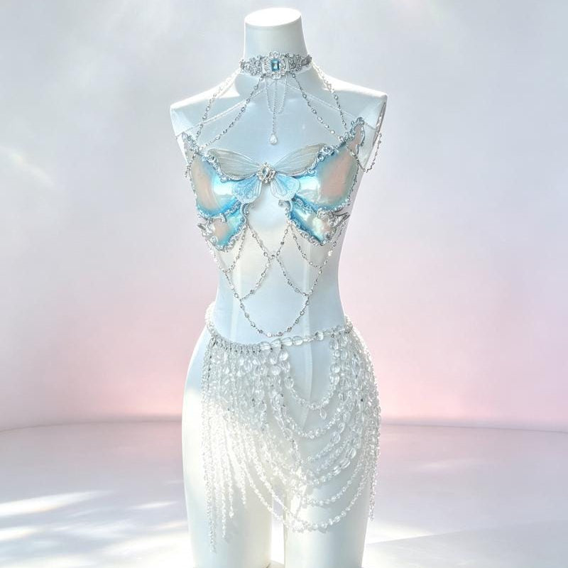 Heavily Embellished, Handcrafted Resin 3D Mermaid-Themed Vest — Halloween Gift / EDM Festival DJ Attire