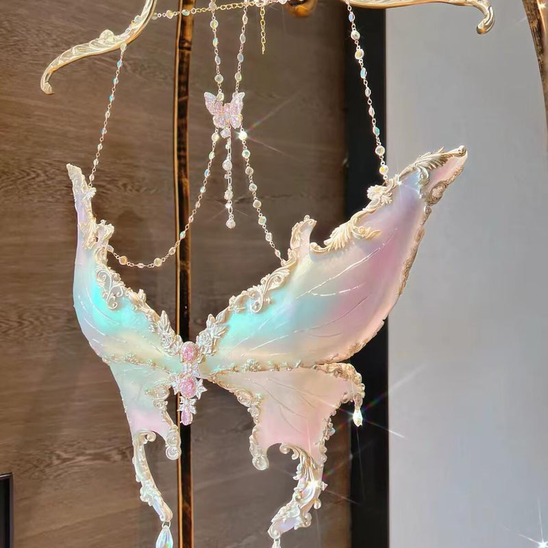 3D-printed iridescent butterfly corset