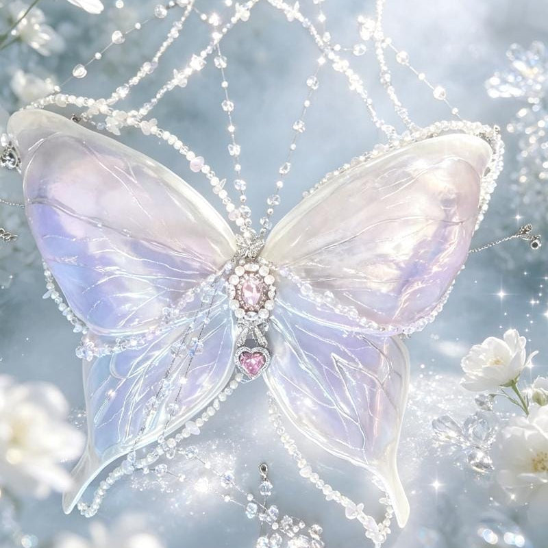 Handmade 3D-printed butterfly and pearl vest for cosplay