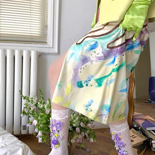 Handmade Floral Applique Socks, French Retro Bowknot Cotton Socks