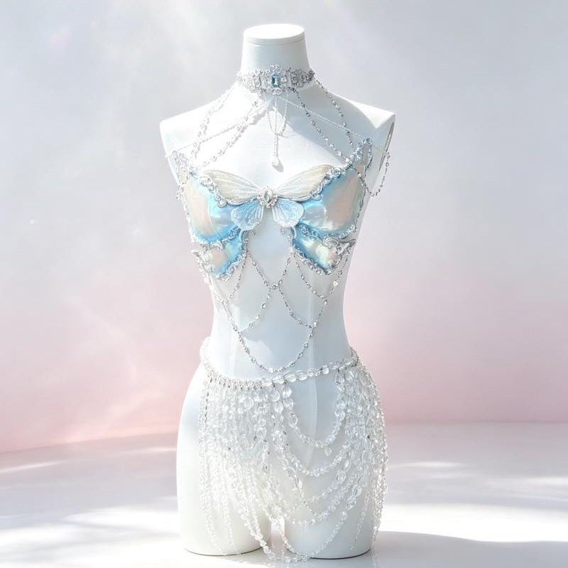 Heavily Embellished, Handcrafted Resin 3D Mermaid-Themed Vest — Halloween Gift / EDM Festival DJ Attire