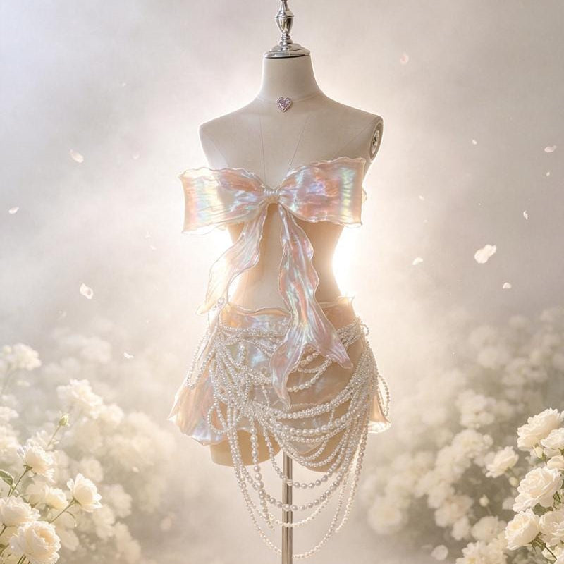Exquisite 3D Butterfly Motif Backless Dress — Sexy EDM DJ Style