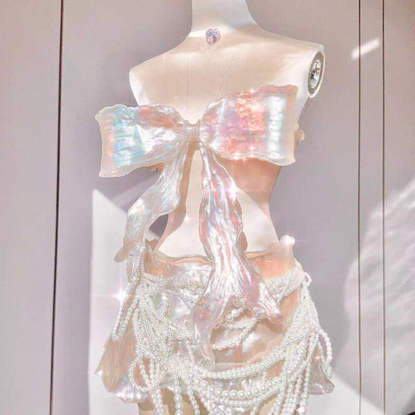 Exquisite 3D Butterfly Motif Backless Dress — Sexy EDM DJ Style