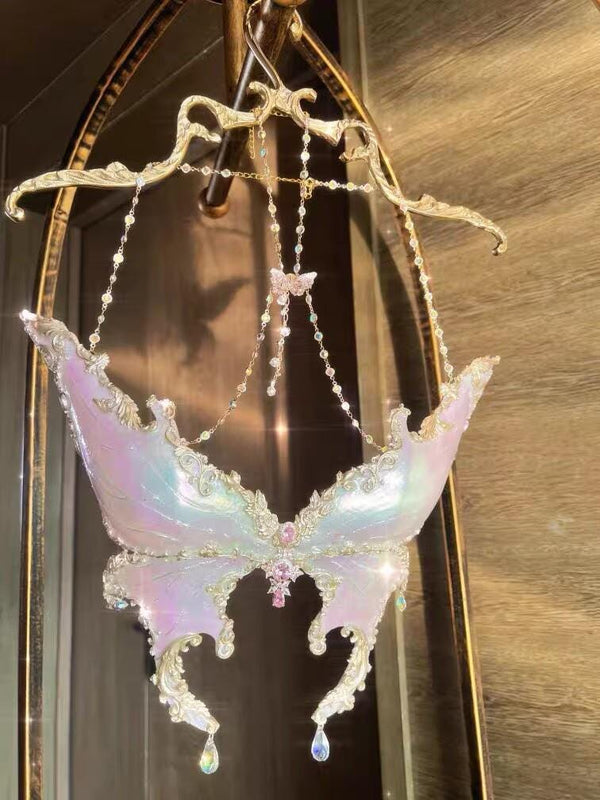 3D-printed iridescent butterfly corset