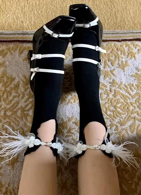 Feather Pendant Socks, Bowknot JK Style