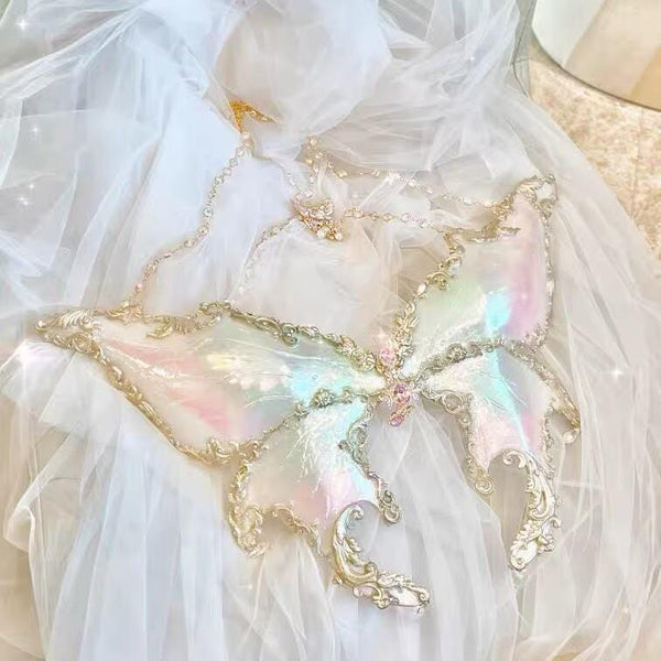 3D-printed iridescent butterfly corset