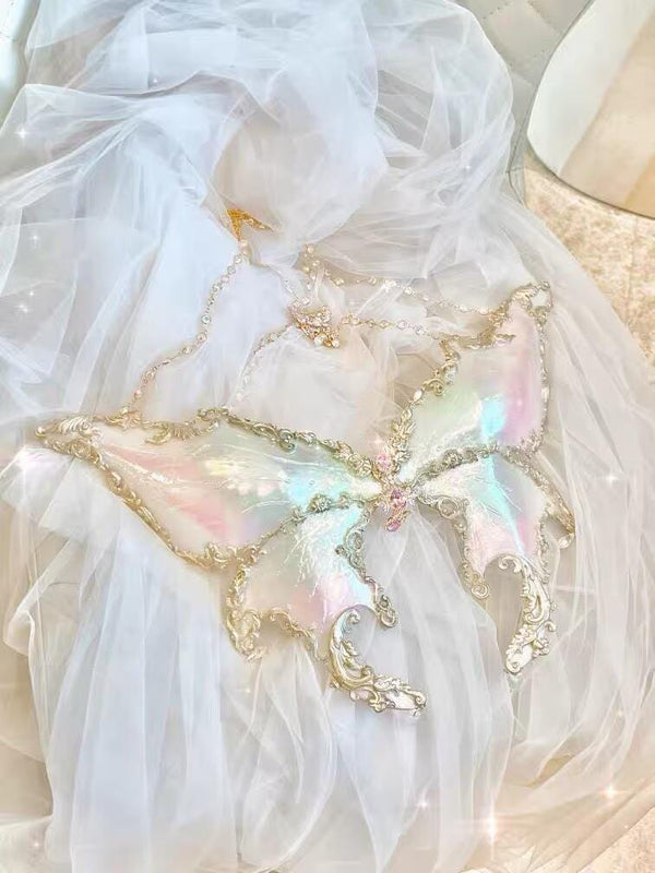 3D-printed iridescent butterfly corset