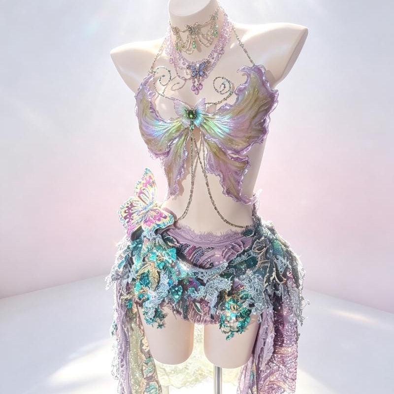Heavily Embellished, Handcrafted Resin 3D Mermaid-Themed Vest — Halloween Gift / EDM Festival DJ Attire